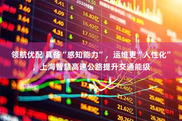 领航优配 具备“感知能力”，运维更“人性化”，上海智慧高速公路提升交通能级
